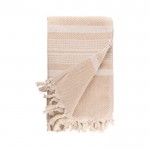 Pareo-Handtuch aus recycelter Baumwolle, 200 g/m2 farbe beige dritte Ansicht