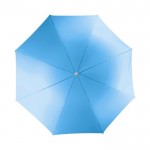 Farbiger Sonnenschirm aus Nylon mit weißem Rand, Ø180 farbe blau erste Ansicht