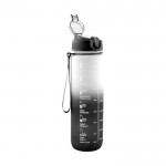 Flasche mit Markierungen für den Flüssigkeitsverbrauch, 1 L farbe schwarz erste Ansicht