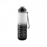 Flasche mit Markierungen für den Flüssigkeitsverbrauch, 1 L farbe schwarz dritte Ansicht