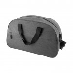 RPET-Sporttasche mit Doppelgriff und Außenreißverschluss farbe grau dritte Ansicht