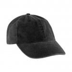 Lässige Mütze aus 100 % Baumwolle mit Wascheffekt, 260 g/m2 farbe schwarz erste Ansicht