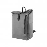 Rolltop-Rucksack aus Polyester mit Reißverschluss farbe grau zweite Ansicht