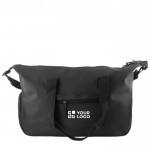 Stylische Sporttasche aus PU mit Schuhfach und Doppelgriff farbe schwarz Ansicht mit Druckbereich