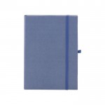 Notizbücher mit festem Cover aus organischen Materialien, A5 farbe blau erste Ansicht