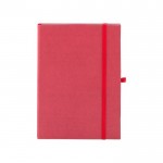 Notizbücher mit festem Cover aus organischen Materialien, A5 farbe rot erste Ansicht