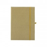 Notizbücher mit festem Cover aus organischen Materialien, A5 farbe grün erste Ansicht