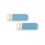 Günstiger USB-Stick Ansicht mit Druckbereich Farbe hellblau