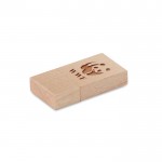 Kleiner bedruckter USB-Stick aus Holz
