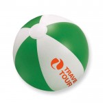 Strandball als Werbemittel für Firmen Farbe grün Ansicht mit Logo 1