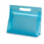 Bedruckte transparente Kulturtasche Farbe blau