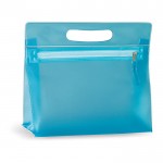 Bedruckte transparente Kulturtasche Farbe blau zweite Ansicht