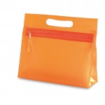 Bedruckte transparente Kulturtasche Farbe orange