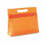 Bedruckte transparente Kulturtasche Farbe orange erste Ansicht