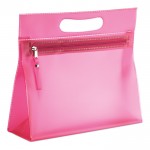 Bedruckte transparente Kulturtasche Farbe pink