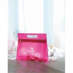 Bedruckte transparente Kulturtasche Farbe pink Stimmungsbild 3 mit Druck
