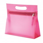 Bedruckte transparente Kulturtasche Farbe pink erste Ansicht