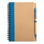 Notizbuch aus Recyclingpapier mit Farbdetail Farbe blau