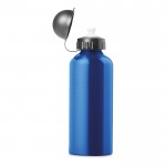 Bedruckte sportliche Flasche aus Aluminium Farbe blau erste Ansicht