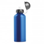 Bedruckte sportliche Flasche aus Aluminium Farbe blau zweite Ansicht