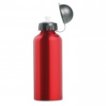 Bedruckte sportliche Flasche aus Aluminium Farbe rot zweite Ansicht
