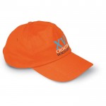 Günstige Kappe als Werbemittel Farbe orange Ansicht mit Logo 1