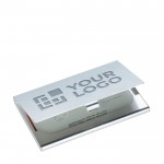 Firmenkartenhalter aus Aluminium Ansicht mit Druckbereich