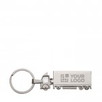 Schlüsselanhänger in Form eines LKW als Werbeartikel Ansicht mit Druckbereich