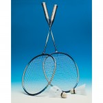 Badmintonspiel als Werbemittel Farbe gemischt erste Ansicht