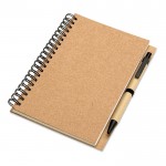 Bedrucktes Notizbuch aus Recyclingpapier Farbe beige