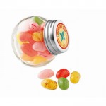 Werbeartikel Bonbons in einem Glas Farbe gemischt dritte Ansicht mit Logo