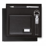 Einschließlich Kugelschreiber, Schlüsselanhänger und Brieftasche Farbe schwarz dritte Ansicht