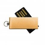 Kleiner USB-Stick für den Schlüsselanhänger bedrucken Farbe champagner