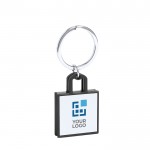 Schlüsselanhänger in Form eines Einkaufskorbs mit Chip Ansicht mit Druckbereich
