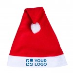 Mütze mit Weihnachtsmann farbig Ansicht mit Druckbereich