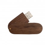 USB-Sticks aus Holz mit Logo bedrucken lassen Farbe dunkler Holzton Ansicht 2