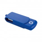 USB-Stick aus recyceltem Kunststoff als Werbegeschenk Farbe blau