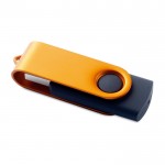 USB-Stick mit farbigem Clip Werbeartikel Farbe orange Ansicht mit Druckbereich