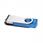 USB-Stick mit transparentem Gehäuse Werbeartikel Farbe blau