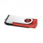 USB-Stick mit transparentem Gehäuse Werbeartikel Farbe rot