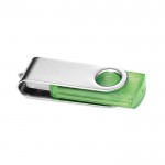 USB-Stick mit transparentem Gehäuse Werbeartikel Farbe grün