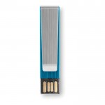 Bedruckter USB-Stick mit Clip Farbe blau