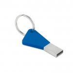 USB-Schlüssel aus Silikon mit Aufdruck und Logo Farbe blau