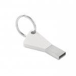 USB-Schlüssel aus Silikon mit Aufdruck und Logo Farbe weiß