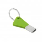 USB-Schlüssel aus Silikon mit Aufdruck und Logo Farbe lindgrün
