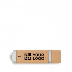 USB-Stick mit Öko-Gehäuse Ansicht mit Druckbereich