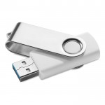 USB-Stick 3.0 mit exklusivem Siebdruck Farbe weiß