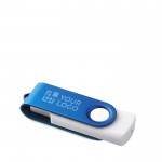 Bedruckte USB-Sticks in weiß 3.0 Ansicht mit Druckbereich