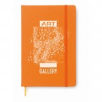 Taschennotizbücher mit linierten Seiten Farbe orange Ansicht mit Logo 4