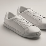Leichte Sneaker aus Kunstleder mit Gummisohle, Größe 42 Farbe weiß drittes Detailbild